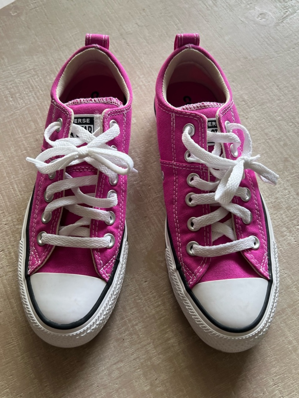 Converse Hot Pink Low Top Canvas Sneakers Size 7